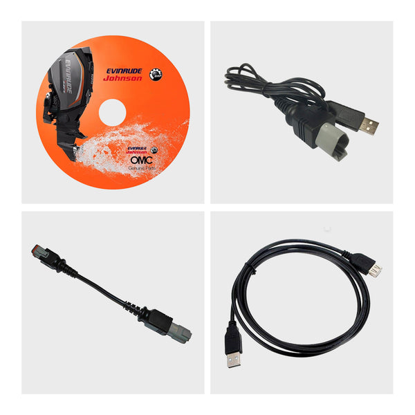 Diagnostic USB Cable tool KIT for Evinrude ETEC and FICHT outboard motors with Bootstrap Cable