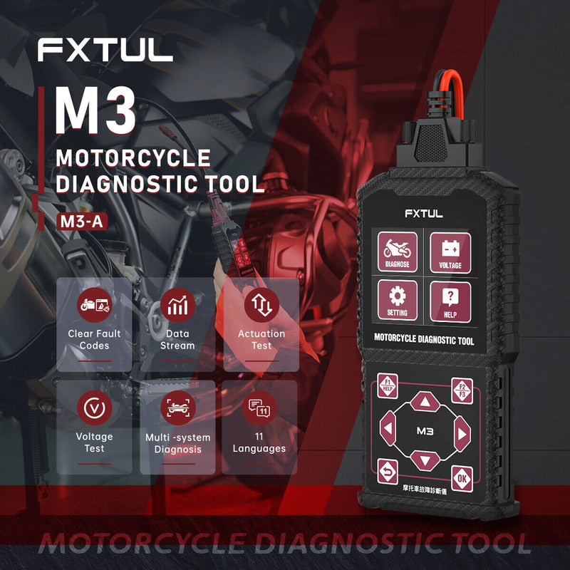 Motorcycle Diagnostic OBD2 Scanner kit for Yamaha Honda and Kawasaki engine fault code reader scan tool