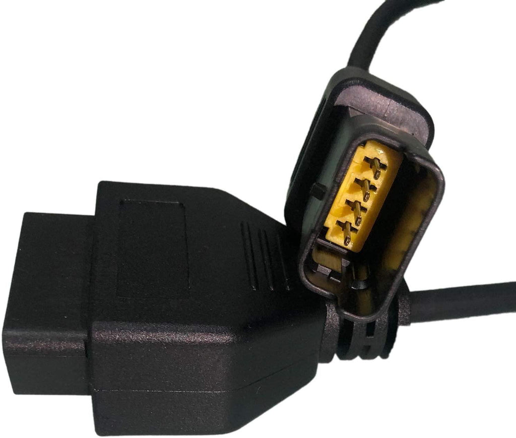 AHTDOL Adaptador Obd2 apto para cable OBD de 4 pines de otocicleta Ducati, conector adaptador AHTDOL Adaptador Obd2 apto para cable OBD de 4 pines de otocicleta Ducati, conector adaptador